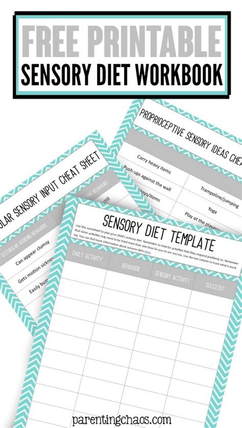 Create A Sensory Diet At Home With This Free Printable Workbook