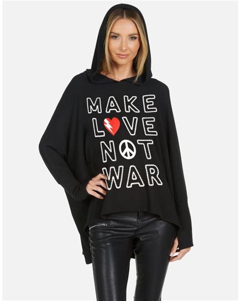 Lauren Moshi Cotton Wilma X Make Love Not War In Black Lyst