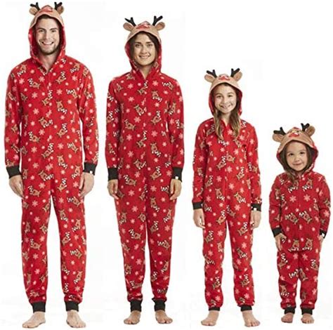 Weihnachts Schlafanzug Familie Einteiler Onesie Weihnachten Pyjama