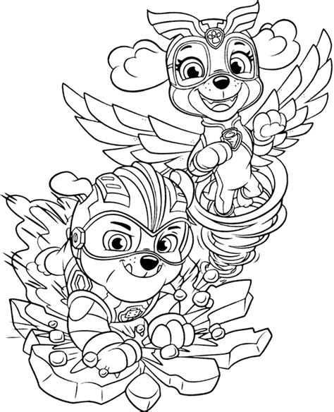 Cartoon Paw Patrol coloring page sheet- Topcoloringpages.net