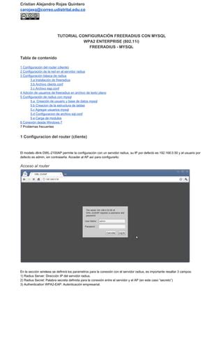 Tutorial Freeradius Mysql PDF
