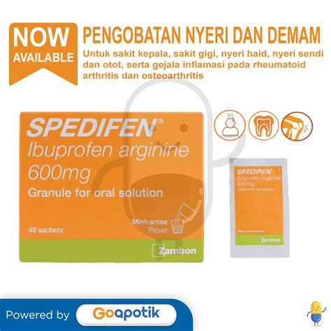 Spedifen 600 Mg Granul Sachet Kegunaan Efek Samping Dosis Dan Aturan Pakai