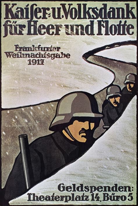 Wwi German Poster 1917 Nthe Emperors And The Peopless Thank