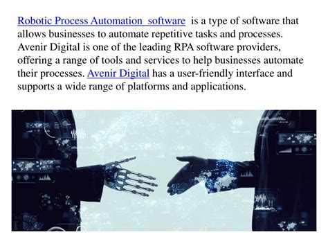 Ppt Best Robotic Process Automation Softwares Avenir Digital