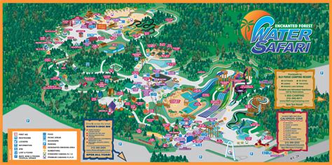 Enchanted Forest Water Safari Map and Brochure (2024 - 2019) | ThemeParkBrochures.net