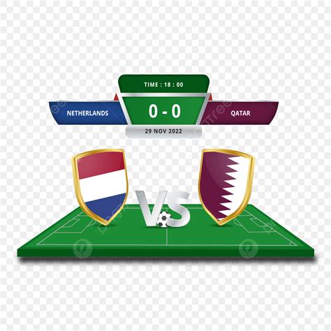 Football Match Schedule Vector Design Images Fifa Football World Cup Netherlands Vs Qatar Match