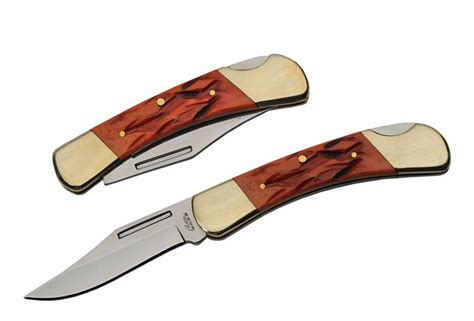 Rite Edge Lockback Red Jigged Bone Handle Pocket Knife New 211498rd