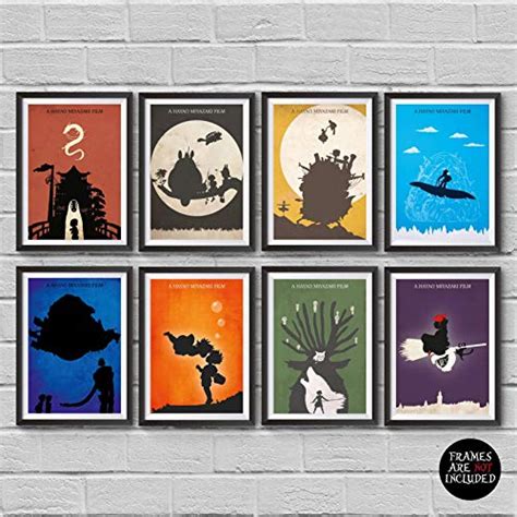 Buy Hayao Miyazaki 8 Minimalist Set My Neighbor Totoro Spirited Away