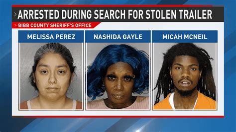 Deputies 3 Arrested During Search For Stolen Trailer In Macon