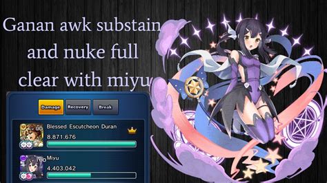 Grand Summoner Ganan Awk Subtain And Nuke Full Clear With Miyu Youtube