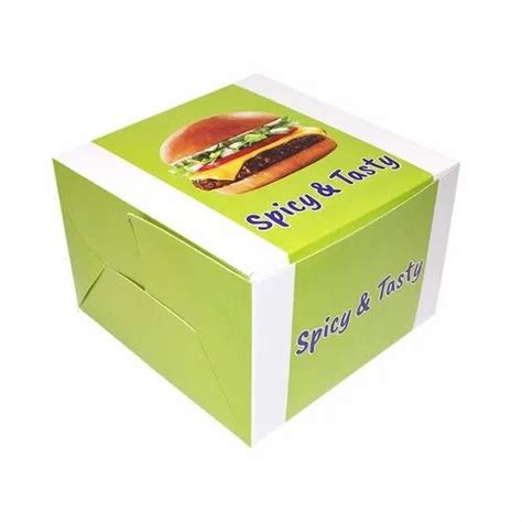 Printed Paper Burger Packaging Box 250 Ml At Rs 5 5 Piece In New Delhi