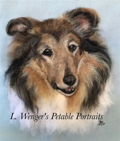 Needle Felted Portrait Of A Collie Named Gracie Cachorros Graciosos