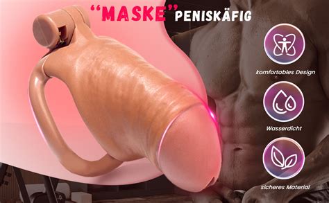 Qglust Chastity Cage Male Penisk Fig Einzigartiges Design Sm Extrem Sex