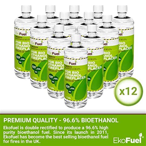 Ekofuel Litre Premium Bioethanol Fuel Bio Ethanol Liquid Fuel