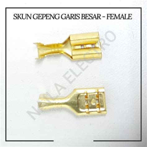 Pcs Skun Gepeng Besar Female Cewek Sekun Kabel Skun Kabel