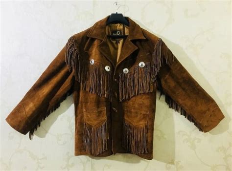 Mens Native American Leather Jacket Suede Handmade Indian Buckskin Etsy