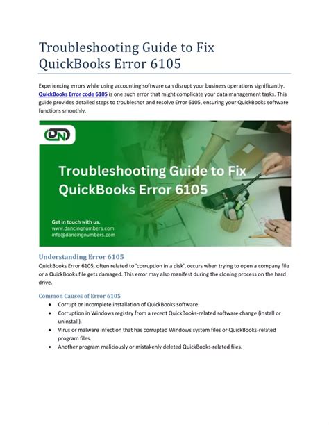 Ppt Troubleshooting Guide To Fix Quickbooks Error Powerpoint