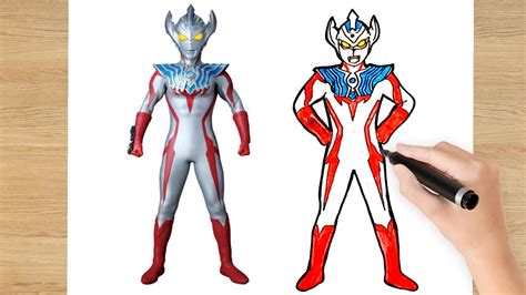 Menggambar Dan Mewarnai Ultraman Taiga Youtube