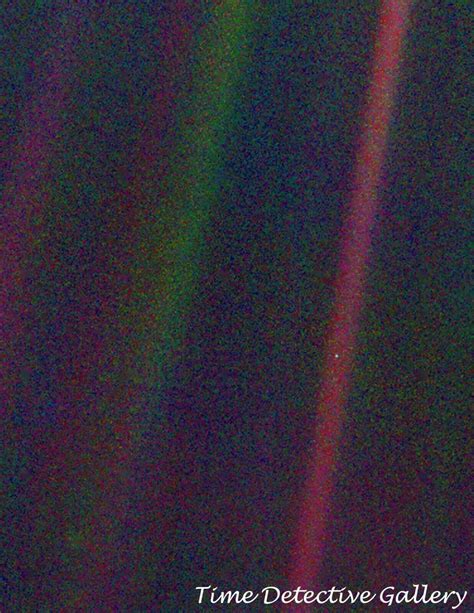 Nasa Pale Blue Dot Image Of Earth Taken By Voyager I Color Photo