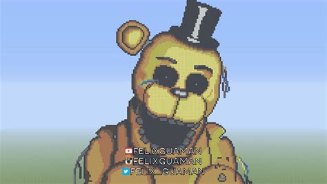 Golden Freddy FNAF Minecraft Pixel Art by FelixGuaman on DeviantArt