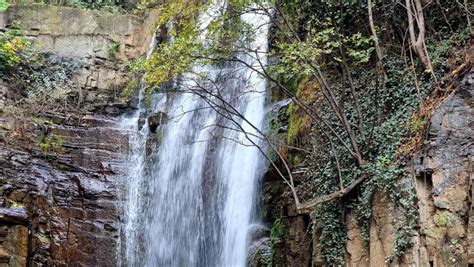 Beautiful Leghvtakhevi Waterfall In Tbilisi Georgia Stock Photo