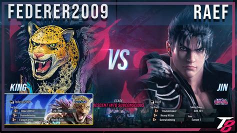 Tekken 8 FEDERER2009 King VS RAEF Jin High Level Gameplay YouTube