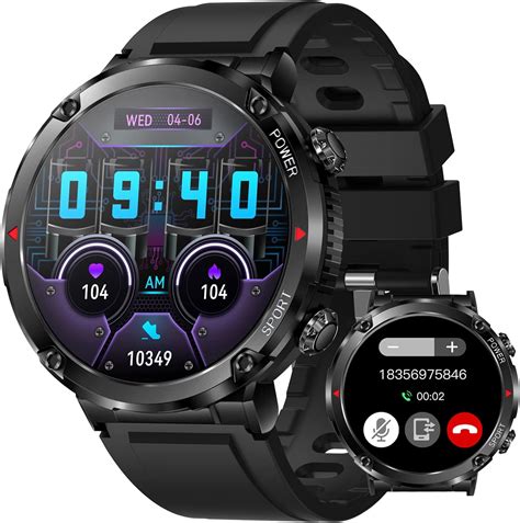 Military Smart Watch For Men Answer Make Calls Ip Waterproof Watch