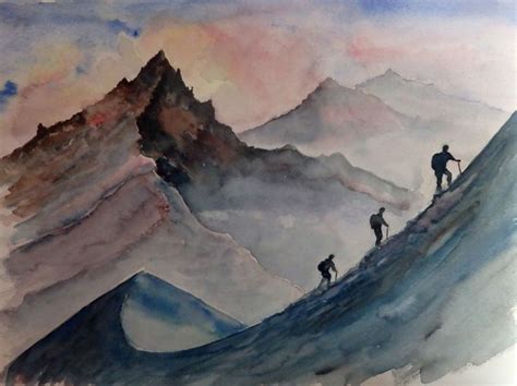 Haute Montagne Dessin Montagne Haute Montagne Tableau Dessin