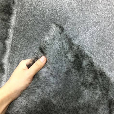 Faux Fur Mink Fabric Gray Black Color Medium Pile Soft For Diy Etsy