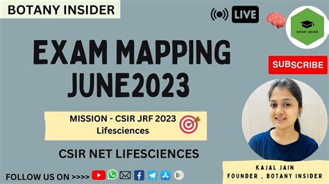 EXAM MAPPING SERIES CSIR JUNE 2023 LIFESCIENCES I UNIT 4 5 6