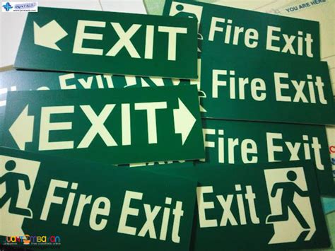 Glow In The Dark Signages Fire Exit Signs Evacuation Plans Etc