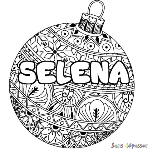 Coloriage Pr Nom Selena D Cor Boule De No L Sans D Passer