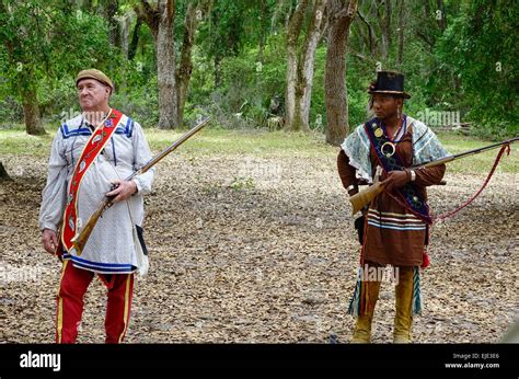 Seminole Warrior And Black Seminole Fort Cooper Days Fort Cooper