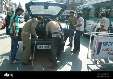 Srinagar Indian Administered Kashmir 14 August 2014 Indian Security