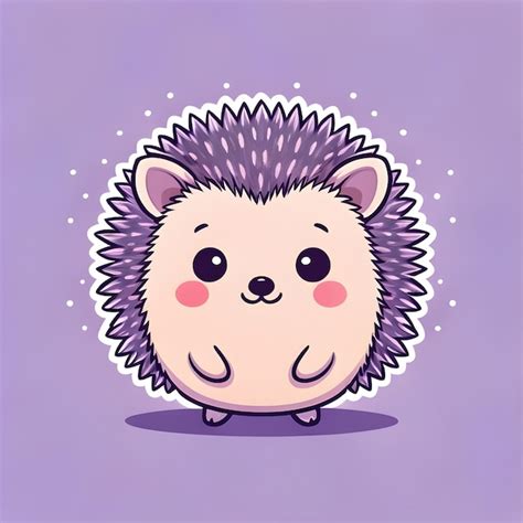 El Icono De Personaje De Dibujos Animados De Kawaii Hedgehog Vector