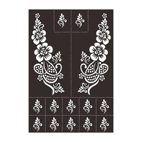 Cheap Professional Henna Stencil Temporary Hand Tattoo Body Art Sticker