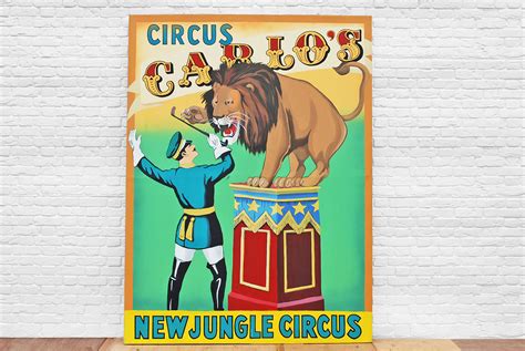 CIR064 – Circus Poster, Lion Tamer | Visual Impact Hire