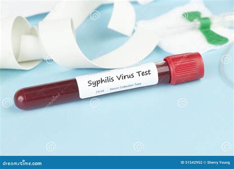 Syphilis Blood Test Stock Photo Image