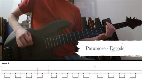 Paramore Decode Bass Cover And Tabs Youtube