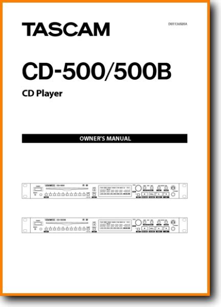 Tascam Cd 500 B Cd Player On Demand Pdf Download English