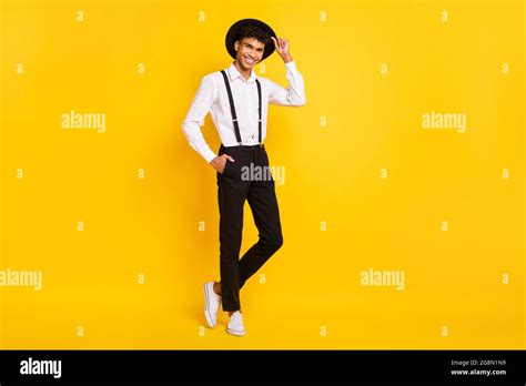 Photo Portrait Full Body View Of African American Man Tipping Hat