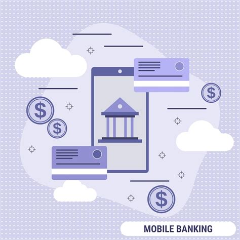 Premium Vector Mobile Banking Flat Design Style Vector Concept