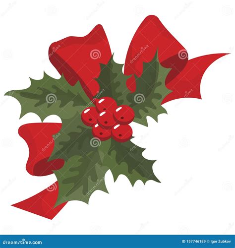 Flower Poinsettia. Cartoon Christmas Flower. Vector Illustration of a ...