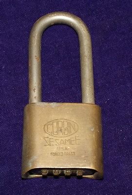 Cadenas Ancien Code Corbin Sesamee Usa Forced Brass Pat Pend