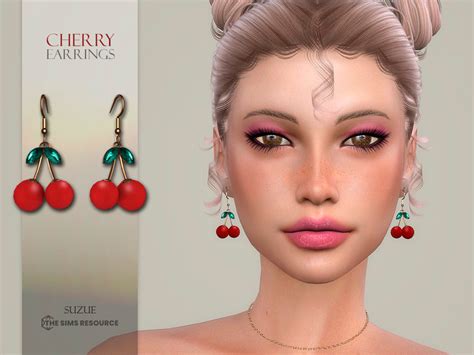 The Sims Resource Cherry Earrings