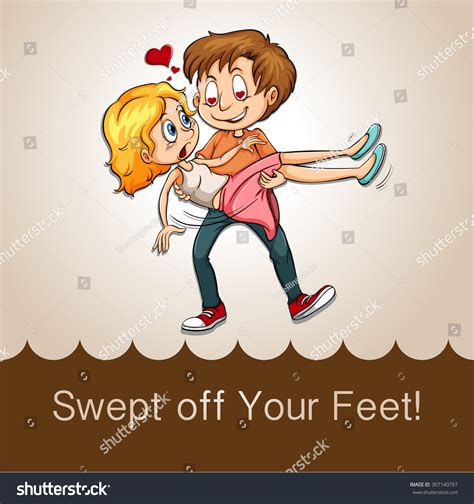 Swept Off Your Feet Illustration Stock Vector (Royalty Free) 307140797