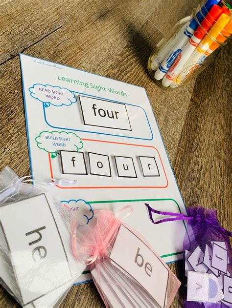 Sight Words Game Montessori Educational Homeschool Classroom Etsy