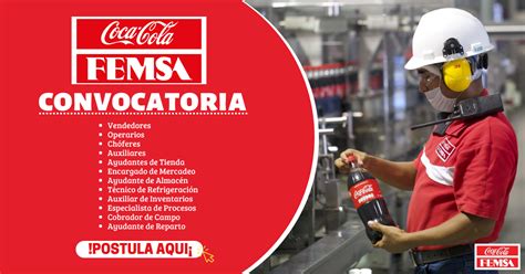 Coca Cola Femsa estamos contratando únete a nuestra familia