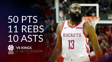 James Harden Pts Rebs Asts Vs Kings Season Youtube