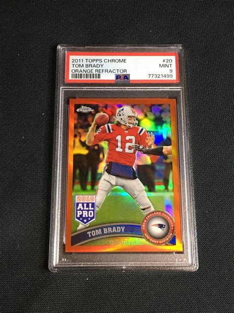 Topps Chrome Orange Refractor Tom Brady For Sale Online Ebay